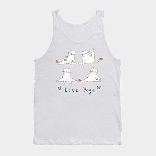 Cute Adorable funny Yoga Cats Kitty Pilates Tank Top